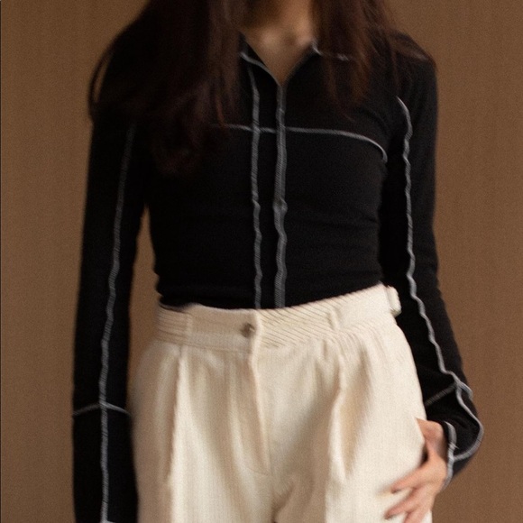 Exposed Hem Shirt Small - Picture 3 of 4